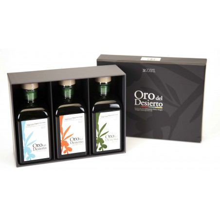 Coffret dégustation huile d'olive bio espagnole Oro del Desierto